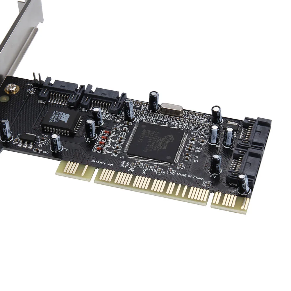 PCI к 4 портам SATA Serial ATA RAID Sil3114 3114 контроллер преобразователя I/O Card XR649| |