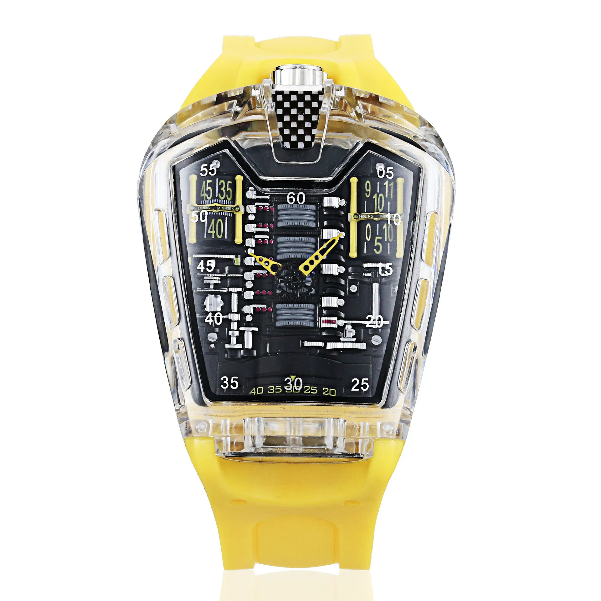 Brand Sports Men Watches Trend Personality Transparent Men's Watch Silicone Belt Waterproof Quartz Watch Relojes Para Hombre
