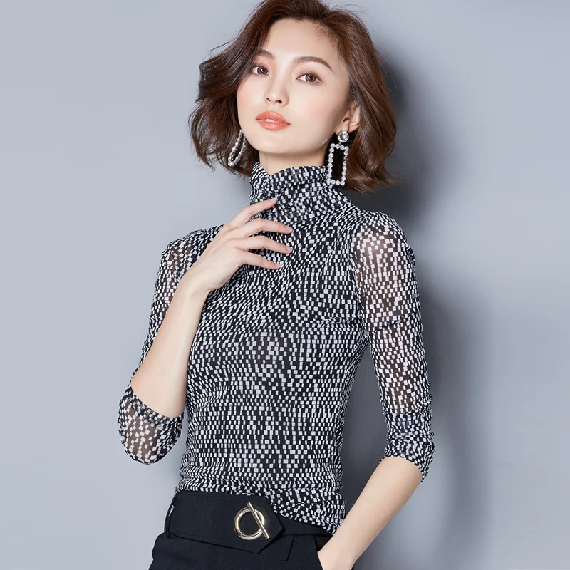 Женская осенне зимняя Блузка в клетку с длинным рукавом|blouse fashion|blouses plusfashion blouses |