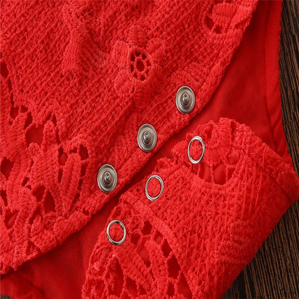 newborn body Kids Baby Girls Romper Summer Flower Lace Half Sleeve Romper Sunsuit Outfit One-pieces aunt baby clothes Playsuit