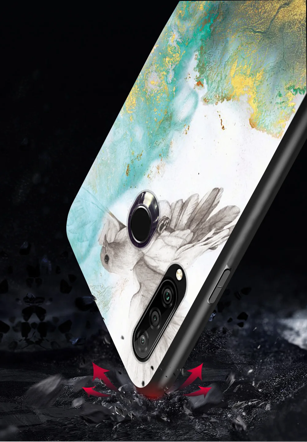 Мраморный чехол из закаленного стекла для huawei Y6 Prime Y7 Pro P Smart Y9 P30 Lite P20 Pro mate 20 10 Lite на Honor 8X 8C чехол