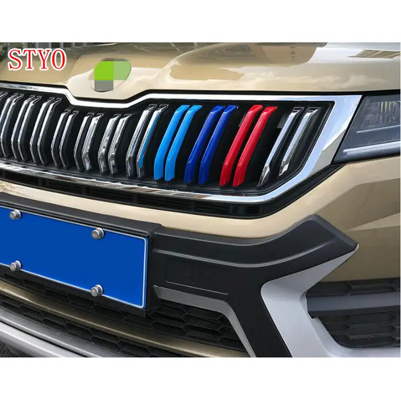 

STYO автомобильные наклейки ABS для передней крышки гриля для skodas kodiaq 2017 2018 3 цвета