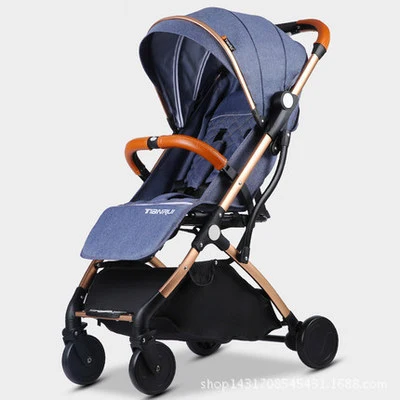 sea blue Детская коляска легкая портативная дорожная система может быть на Yhe самолет коляски для новорожденных B тележка для девочек и мальчиков быстрая - Цвет: sea blue