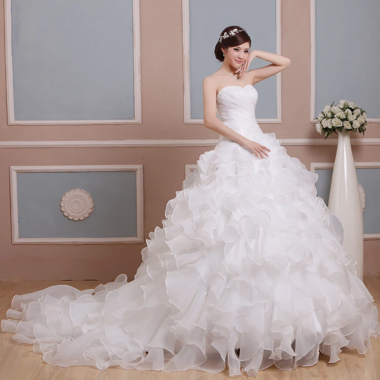 

New Design Cheap Wedding Dresses vestidos de novia A-line Sweetheart With Crystal Beads Organza Bridalsweet 16 dresses