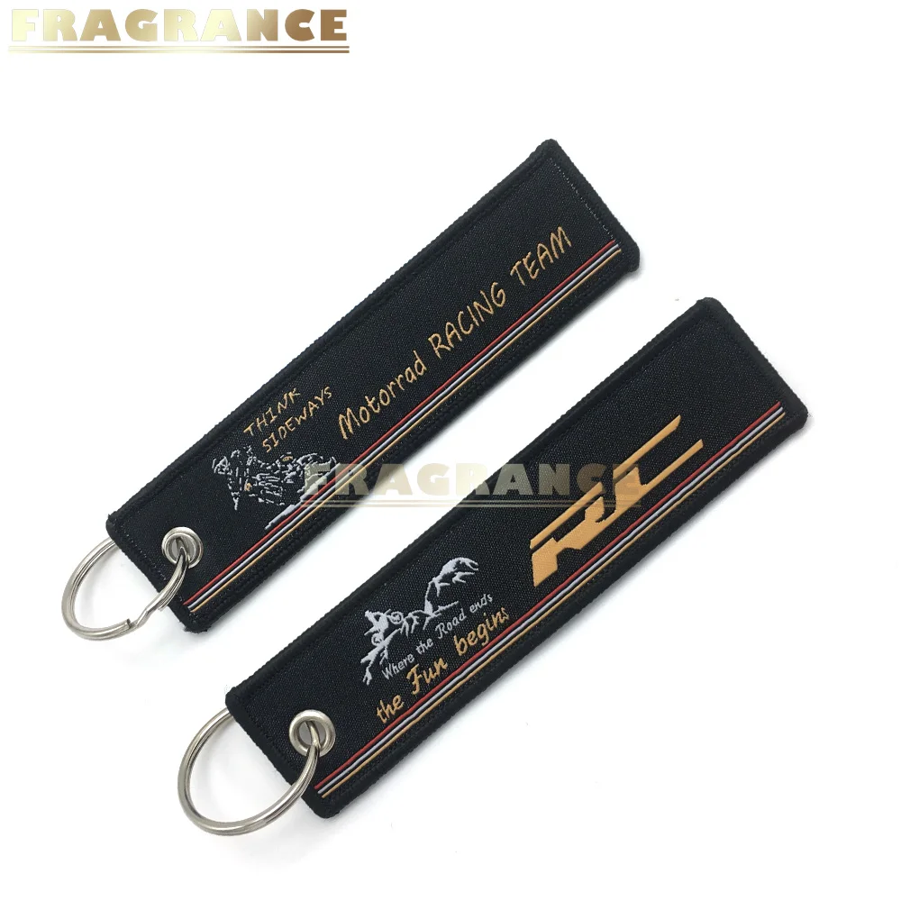 Для KTM RC брелок в виде мотоцикла тканая бирка кольца для ключей черный