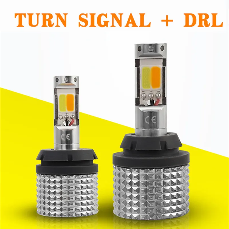 

2 x LED COB Turn Signal Light Daytime Running Light 1156 BAU15S PY21W 3156 3157 T20 7440 7443 WY21W Car Turn Light Led COB DRL