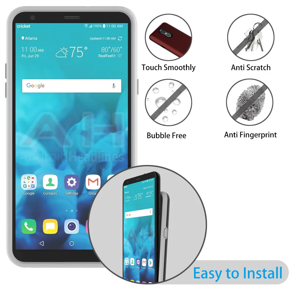 Nuomaofly чехол для LG Stylo 4 с закаленным Стекло Экран протектор жесткий защитный