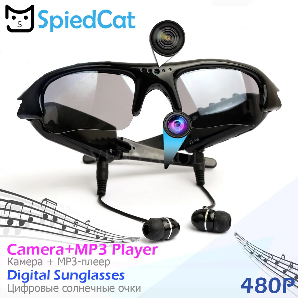 Цифровой MP3-плеер солнцезащитные очки мини камера поляризованная гарнитура цифровой рекордер DVR CAM Спорт видео на открытом воздухе