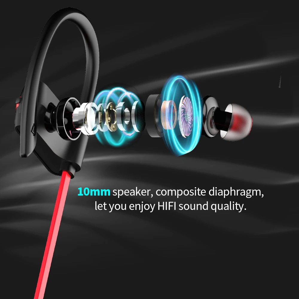 DACOM P7 Bluetooth наушники спортивные ушные крючки Беспроводные с микрофоном стерео для