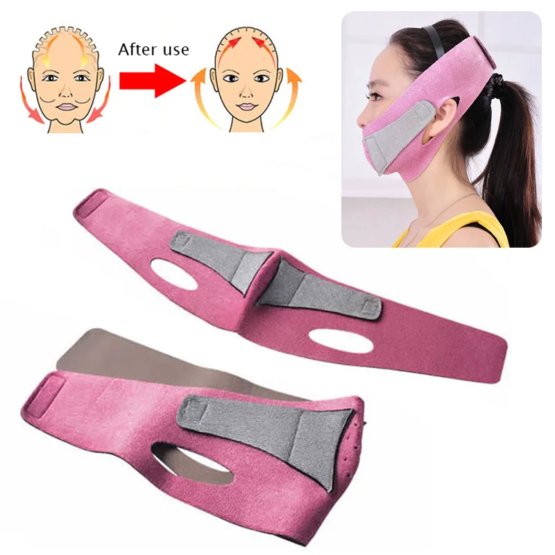 Тонкая маска для лица похудения тонкая уход за двойным подбородком бандажный
