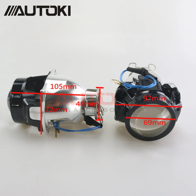 Бесплатная доставка биксеноновые прожекторы AUTOKI FXR 4 0 2 5 дюйма LHD RHD HID фары для