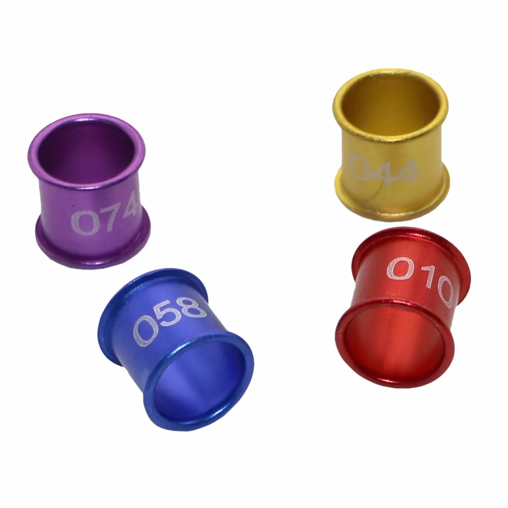 Цифровые Алюминиевые кольца для ног диаметр 8 мм 100 шт. голубей домашних животных