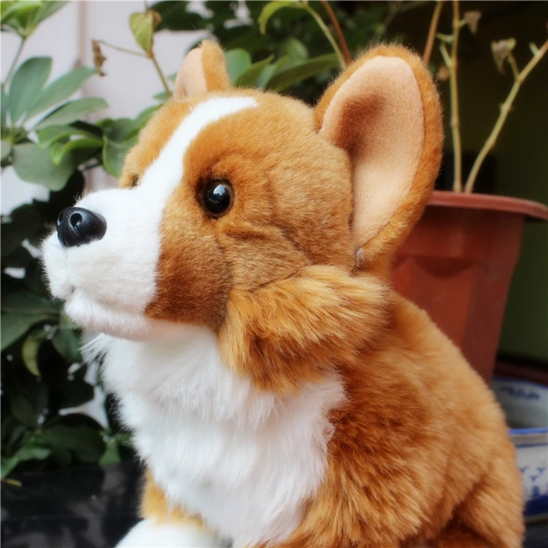 Kawaii качество Моделирование животных корги плюшевые игрушки мягкие животные