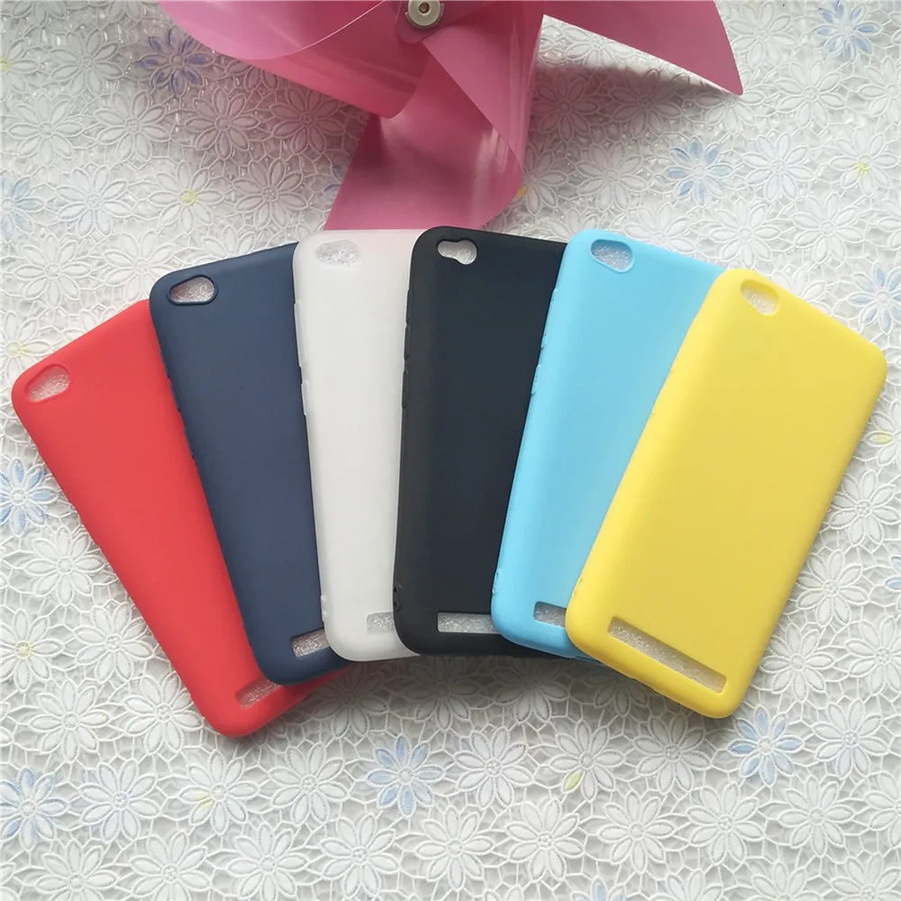 Матовый Силиконовый чехол Macarons для Xiaomi Redmi 5A 5 A 0 дюймов простые однотонные мягкие