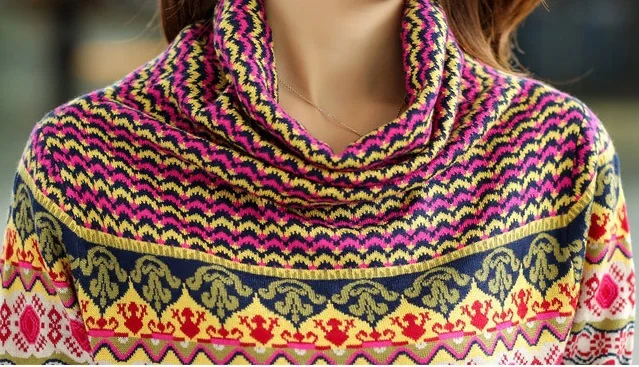 Осень и зима 2019 новый модный толстый базовый свитер женский пуловер водолазка