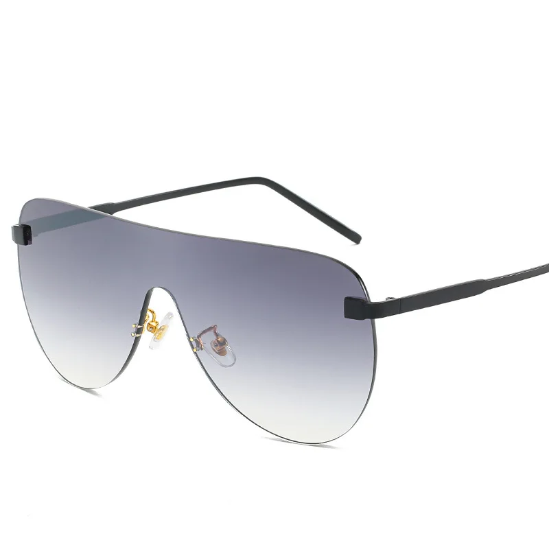 Большие ретро очки без оправы женские цельные Google Роскошные брендовые