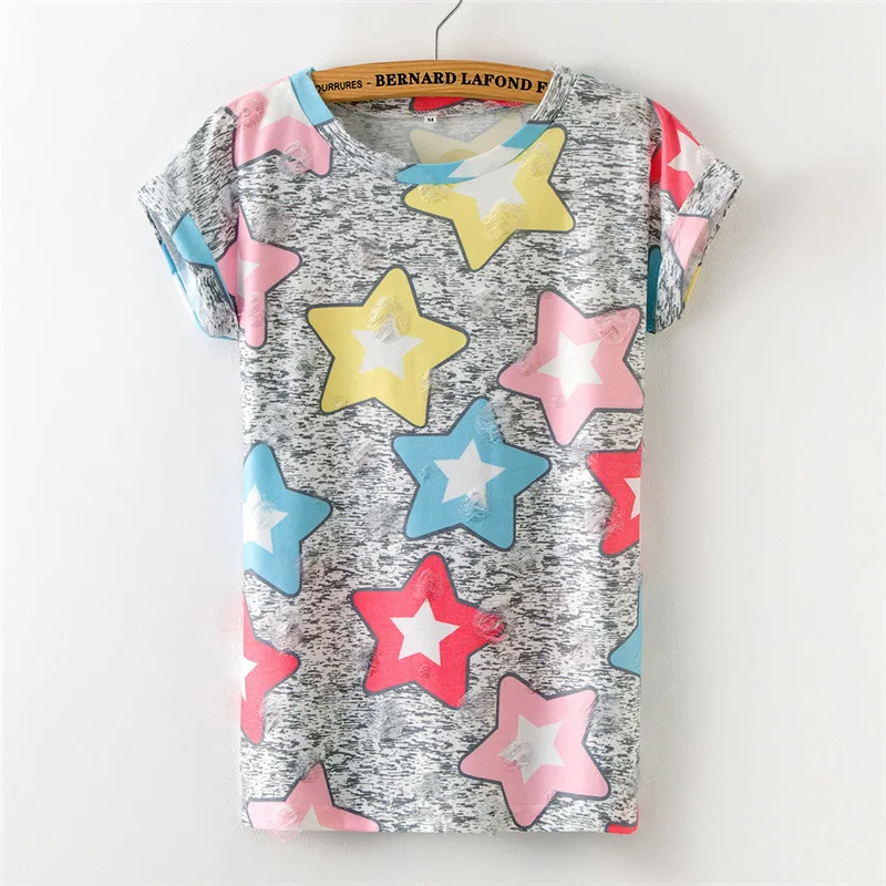 2018 женская футболка с дырками больших размеров Женская Повседневная короткими