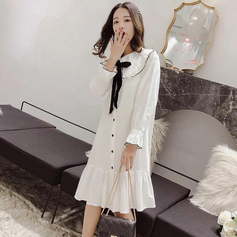 2019 New Arrive Spring Maternity Dress Woman Cute Large Size Dresses Pregnant Casual Clothing MD-00546 | Мать и ребенок
