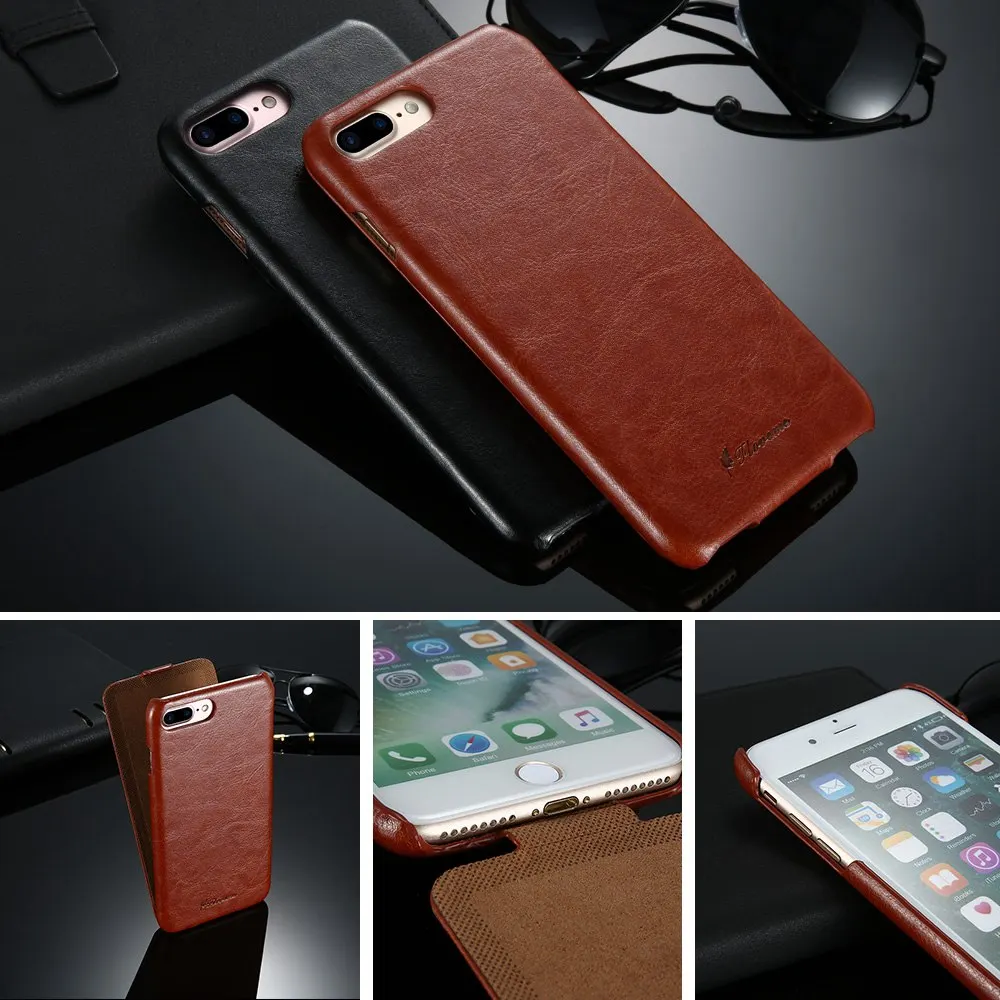 FLOVEME флип чехол Crazy Horse для iPhone 4 4s 4G 8 7 Plus Роскошный кожаный телефона 5 5S SE 6 6S