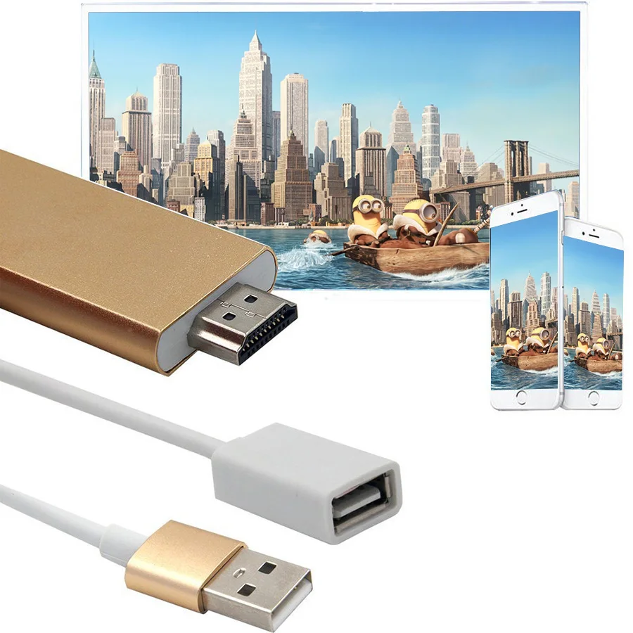 1080P Full HD Поддержка проектора с HDMI выходным интерфейсом I6 Plug And Play поддержка телефонных устройств подключение ТВ длина 2 м кабель