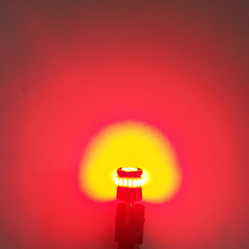 10x Canbus T10 W5W светодиодный светильник 3014 SMD для автомобиля, парковочный светильник, освещение салона автомобиля, без ошибок, лампа багажника белого, синего, желтого, красного цвета - Испускаемый цвет: Красный