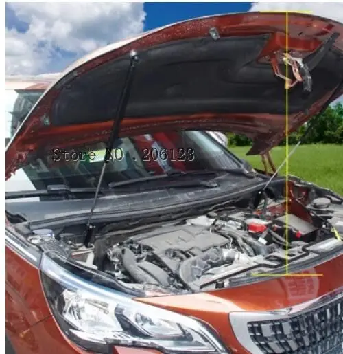 Для peugeot 3008GT 3008 17 18 /5008GT аксессуары, Автомобильный капот, Газовый амортизатор, стойка для подъема, автомобильный Стайлинг