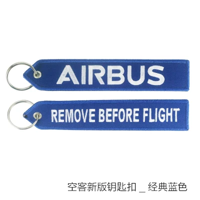 Логотип Airbus A330 neo A350 A380 BELUGAXL, брелок с вышивкой для путешествий, длинная багажная сумка, бирка, подарок для летного экипаж, пилот, авиация - Цвет: Blue airbus