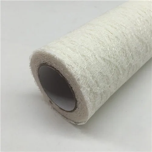 Ivory Рулон кружева органза катушка ткань лента 1" x10 ярд сетка ткань DIY свадебное мероприятие лента на стул для вечеринки лук настольная дорожка украшение - Цвет: Ivory