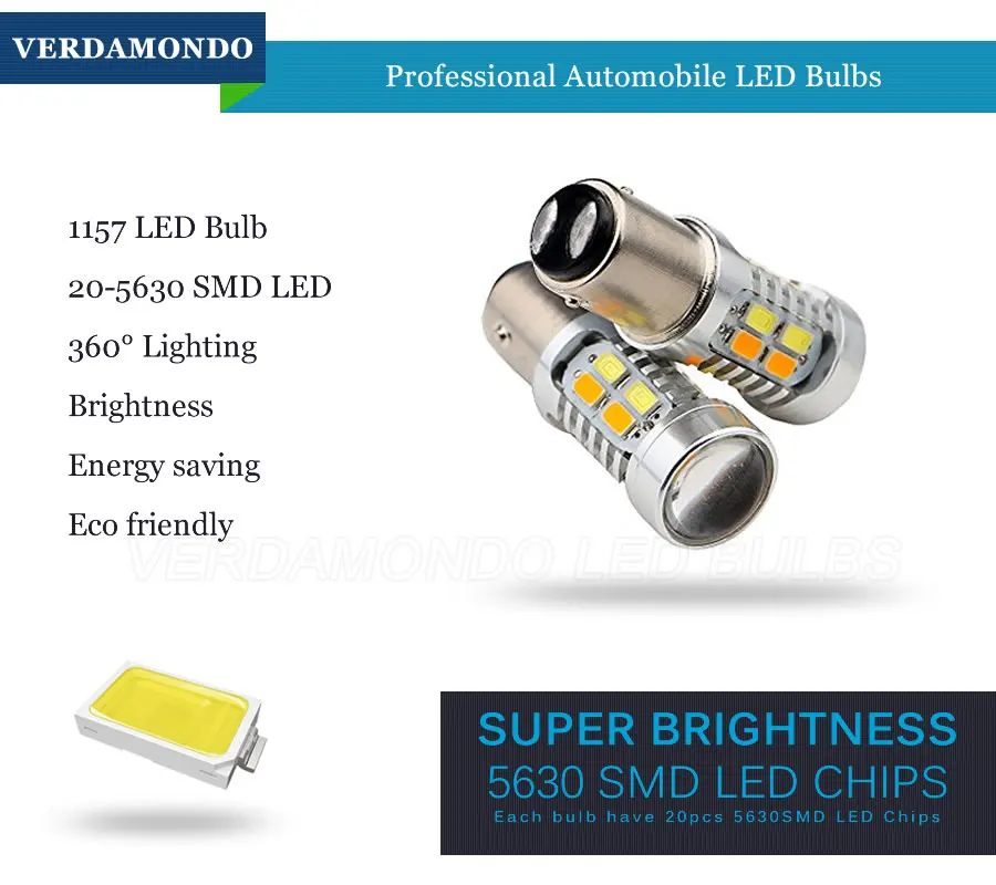 BAY15D 5630 20 smd двойной цвет тип 2 белый желтый светодиодный DRL указатель поворота