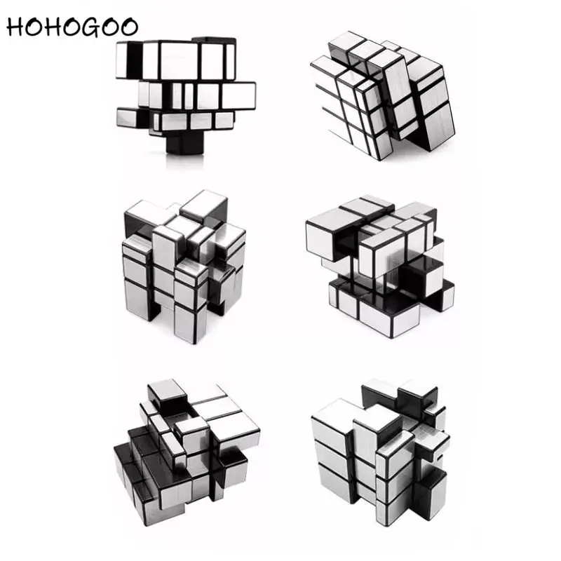 HOHOGOO 1 шт. золотой и серебряный магический зеркальный куб пластик