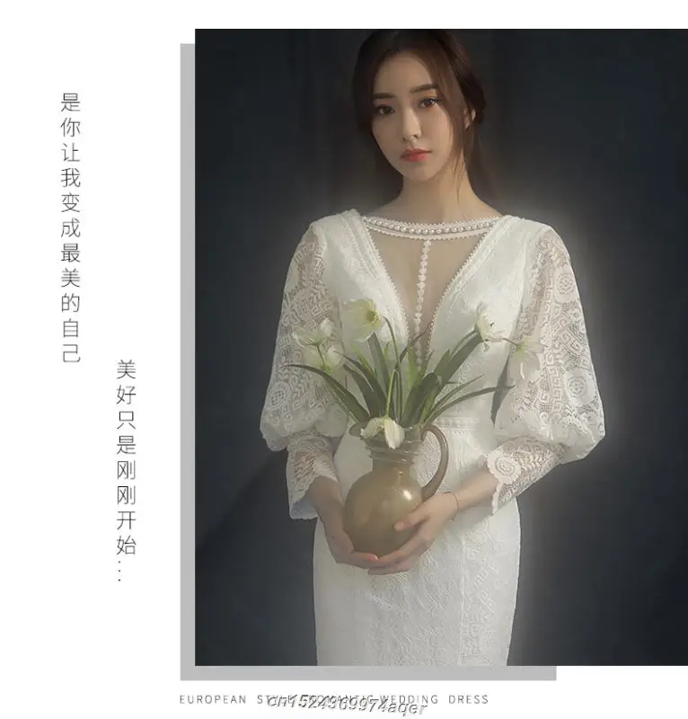 Красивое белое кружевное свадебное платье 2019 Vestidos De Novia Высокое/низкое пляжное