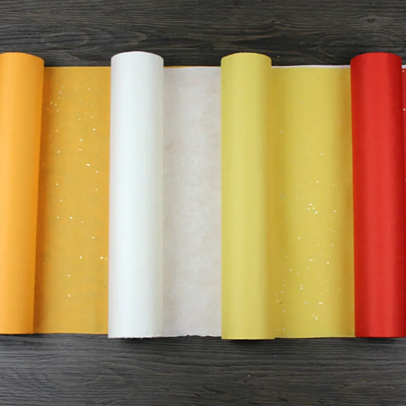 Бумага для каллиграфии Papel Arroz Xuan Золотая прокрутка Китайская традиционная сырая
