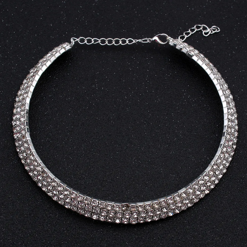 Очаровательное Женское Ожерелье Стразы с кристаллами 2017 ошейник невесты