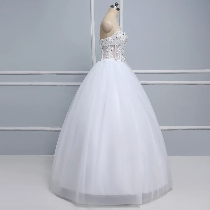 QQ Lover 2018 новый жемчуг Бисер свадебное платье на заказ плюс Размеры Vestido De Noiva |