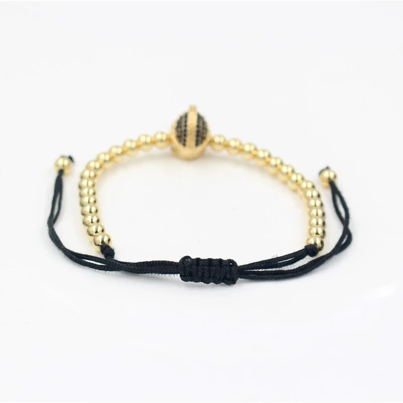 Женский и мужской браслет NADEEM черный каска из медных бусин макраме ювелирное