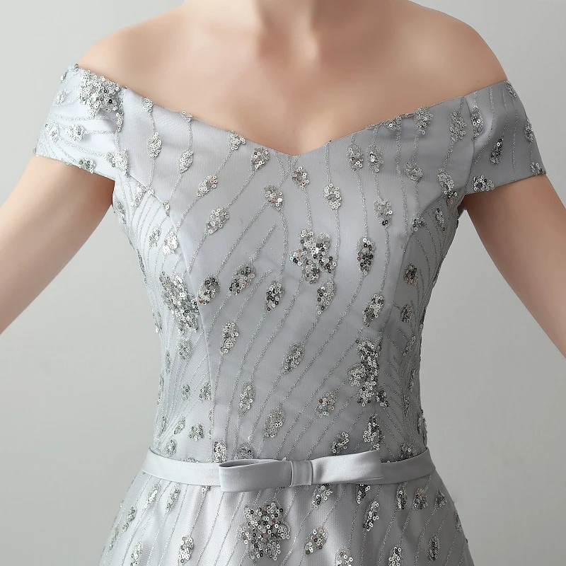 Сексуальное длинное вечернее платье Прозрачное с вырезом лодочкой а силуэт