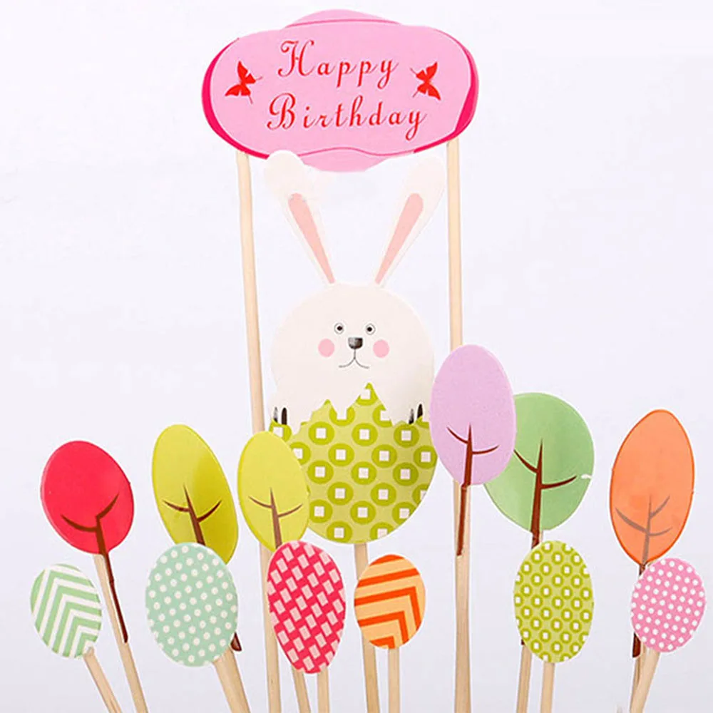 1 компл. синий розовый слон шар Кролик &quotс днем рождения&quot Коллекция торт Топпер