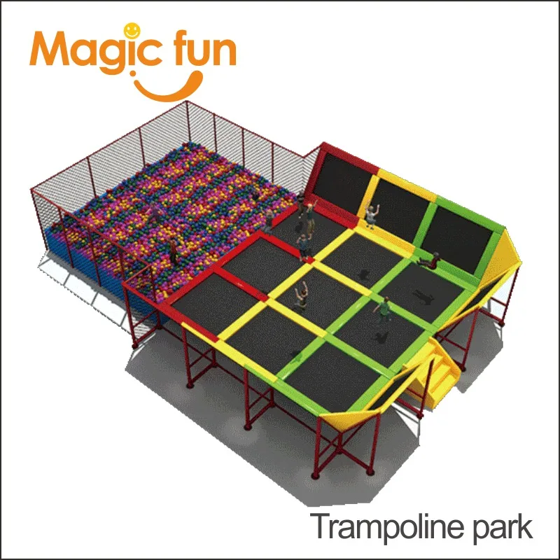 MAGIC FUN китайский поставщик банджи батуты мягкие шарики для игры бассейн крытая