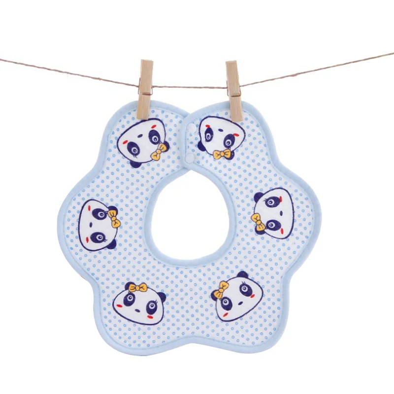 Мультяшные детские нагрудники бандана хлопковые непромокаемые цветочные для