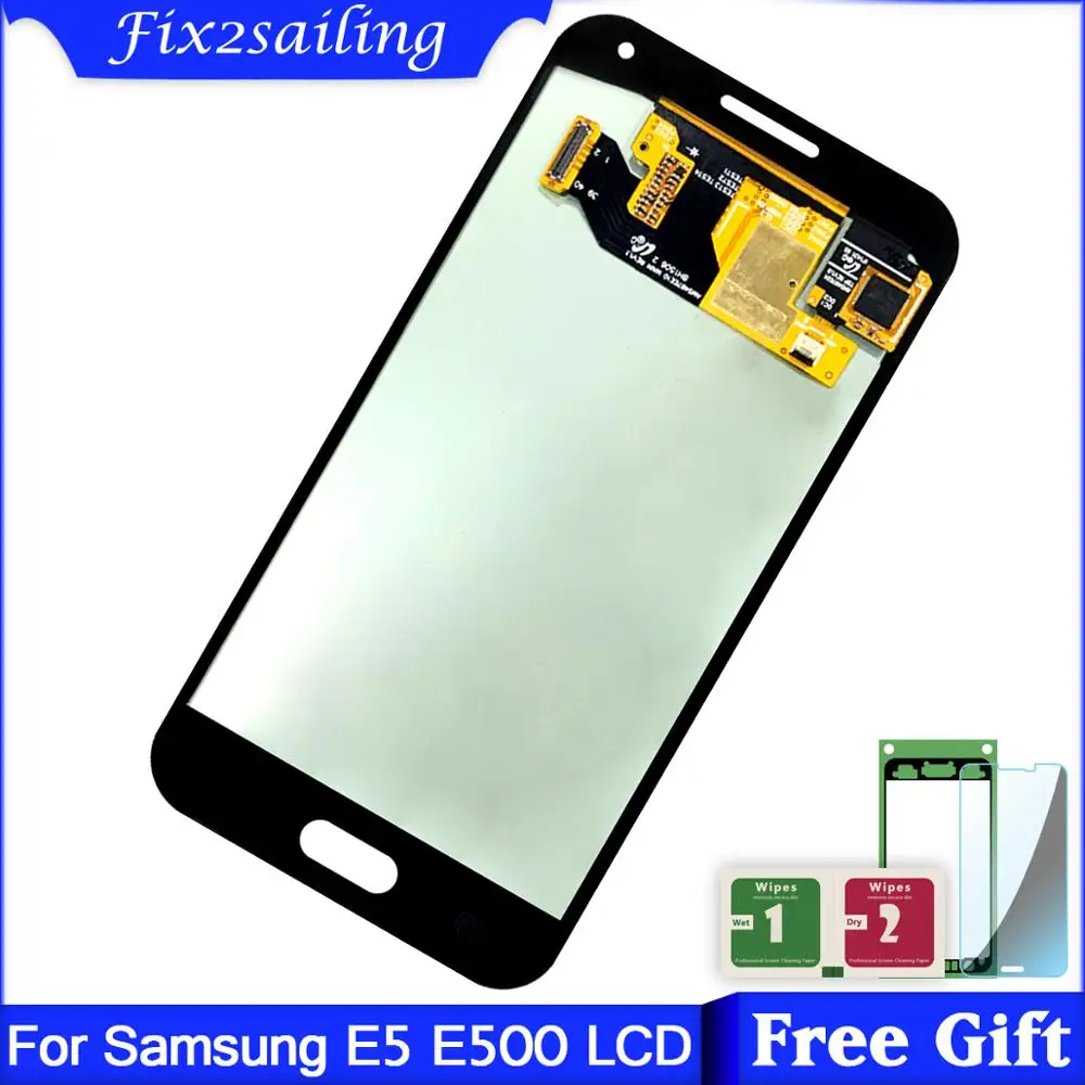 ЖК дисплей Super AMOLED для Samsung Galaxy E5 E500 E500F E500H E500M с сенсорным экраном и дигитайзером в
