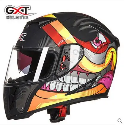 9 Настоящий мотоциклетный шлем GXT, зимний теплый двойной козырек, шлем Casco, мотоциклетный шлем, мотоциклетные шлемы - Цвет: 9