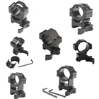 2 шт.лот охотничий быстросъемный кронштейн для прицела 30 мм 25,4 мм цилиндрическое крепление кольцо 20 мм Picatinny рельсовый Адаптер для винтовки