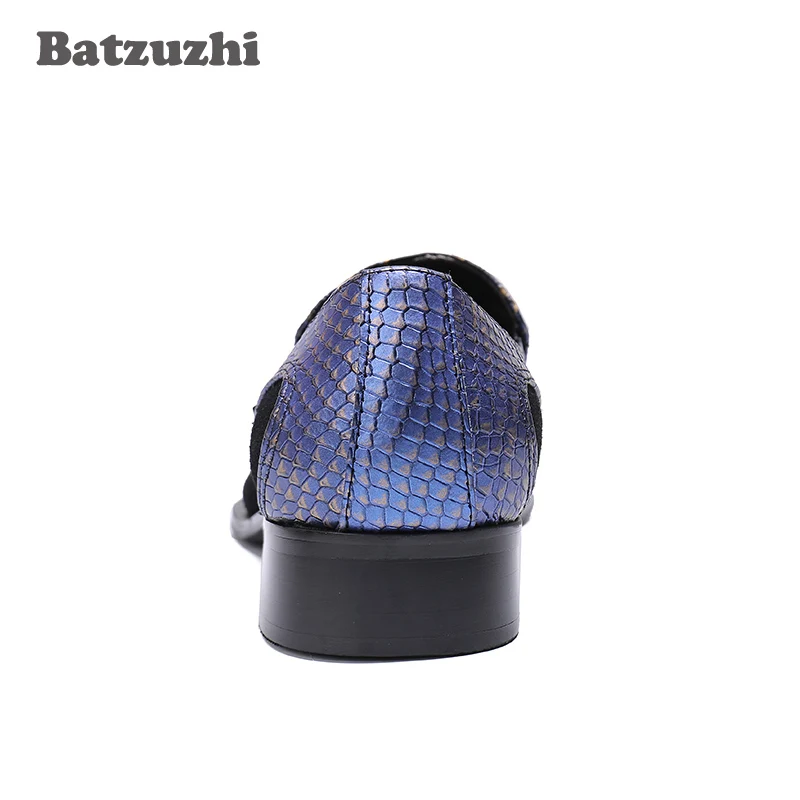 Мужские кожаные туфли-оксфорды с острым носком разрезом узором в виде рыбьей