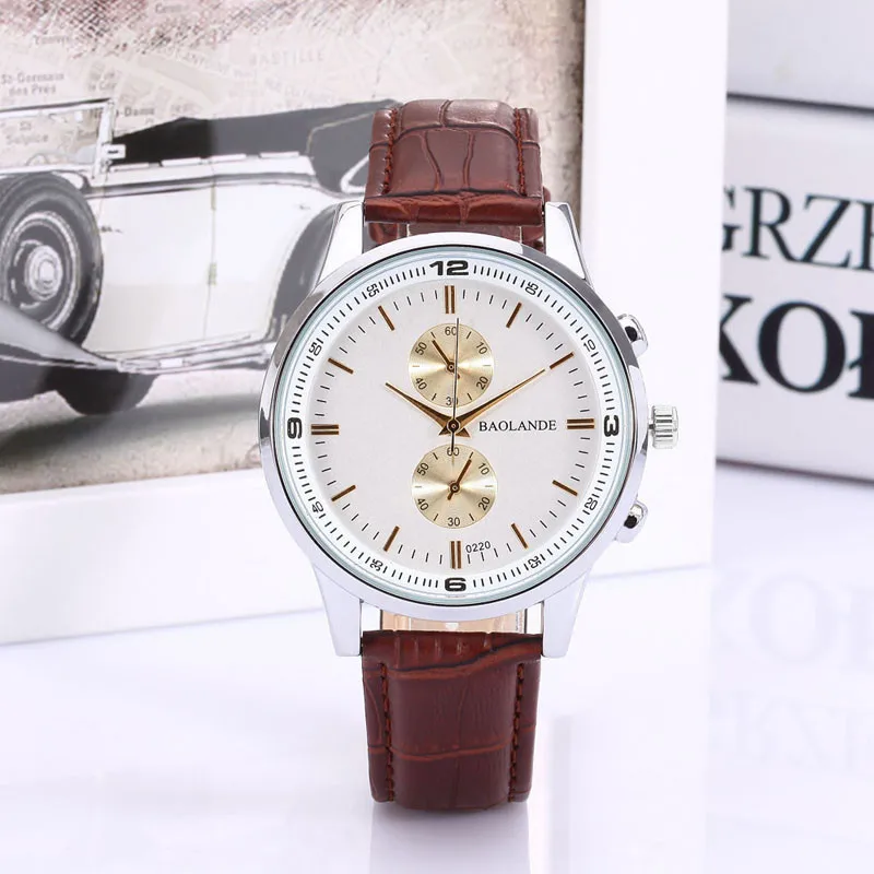 Мужские и женские деловые аналоговые кварцевые часы с цифрами из искусственной
