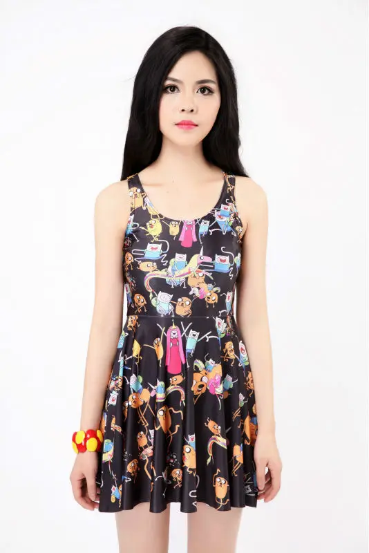 Женское плиссированное платье MINSUNDA черное приталенное с принтом 3Dprint galaxy