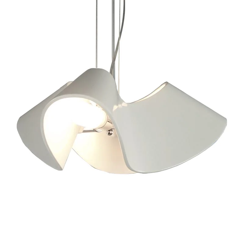 

Nordic Minimalist White Resin Pendant Lamp Fashion Dining Room Pendant Light Study Room Pendant Lamps