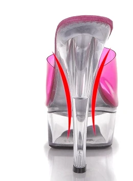 Неоновые женские туфли на высоком прозрачном каблуке 15 см размеры 34-44 2016 | Обувь