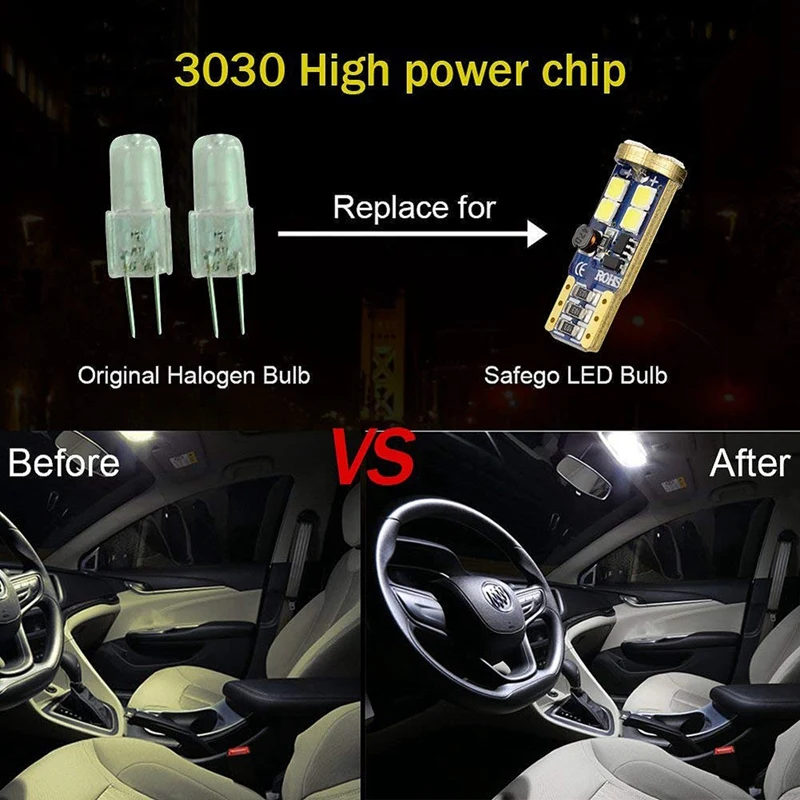 T10 168 Светодиодные Автомобильные лампы 4 шт. 194 W5W 12-Smd 3030 чипсет СВЕТОДИОДНЫЕ Лампы Canbus для интерьер автомобильного салона Карта дверь любезно номерной знак L