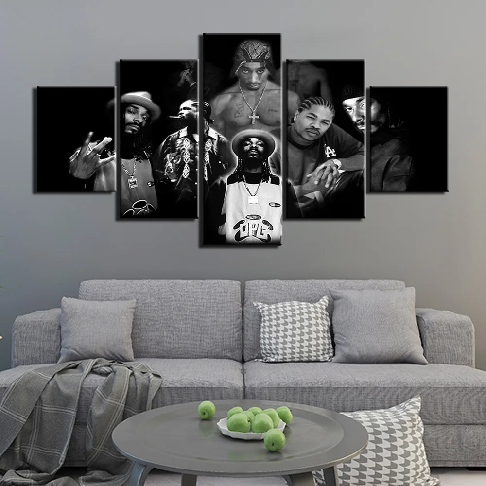 Холст картины дом стены искусства рамки Декор 5 шт. музыка плакаты с живописью для
