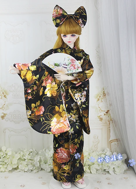 Кимоно в японском стиле юката масштаб 1/6 1/4 1/3 комплект одежды аксессуары для